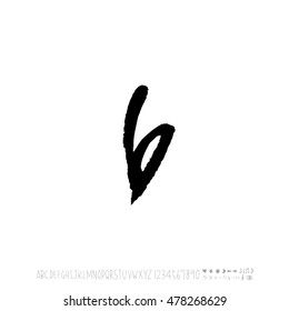 Alphabet & number / handwriting - vector