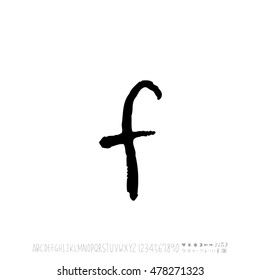 Alphabet & number / handwriting - vector