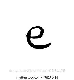 Alphabet & number / handwriting - vector