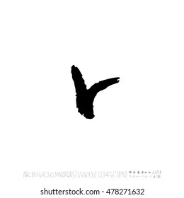 Alphabet & number / handwriting - vector