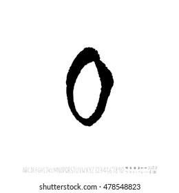 Alphabet & number / handwriting - vector