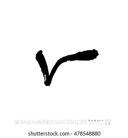 Alphabet & number / handwriting - vector