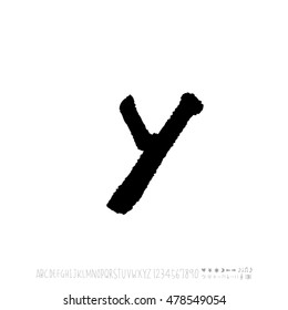 Alphabet & number / handwriting - vector