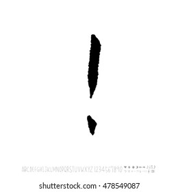 Alphabet & number / handwriting - vector