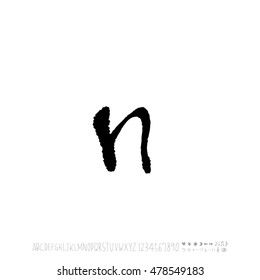 Alphabet & number / handwriting - vector