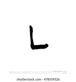 Alphabet & number / handwriting - vector
