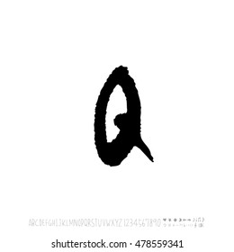 Alphabet & number / handwriting - vector