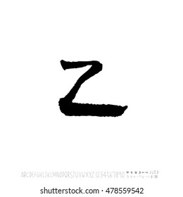 Alphabet & number / handwriting - vector
