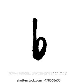 Alphabet & number / handwriting - vector