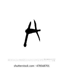 Alphabet & number / handwriting - vector