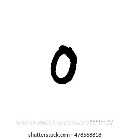 Alphabet & number / handwriting - vector