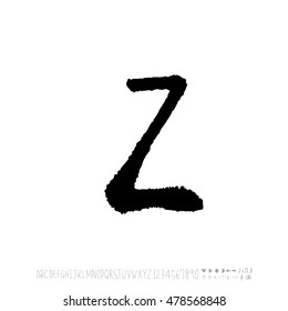 Alphabet & number / handwriting - vector