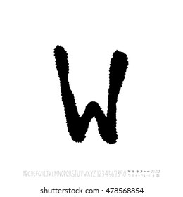 Alphabet & number / handwriting - vector