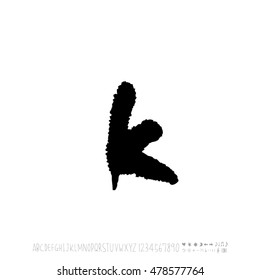 Alphabet & number / handwriting - vector