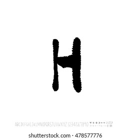 Alphabet & number / handwriting - vector