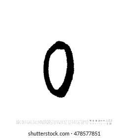 Alphabet & number / handwriting - vector