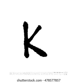 Alphabet & number / handwriting - vector