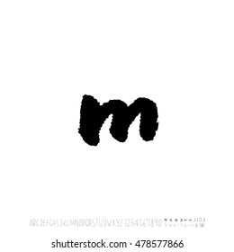 Alphabet & number / handwriting - vector