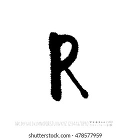 Alphabet & number / handwriting - vector