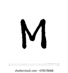 Alphabet & number / handwriting - vector