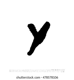 Alphabet & number / handwriting - vector