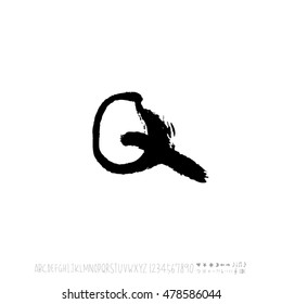 Alphabet & number / handwriting - vector