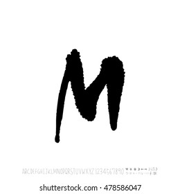 Alphabet & number / handwriting - vector