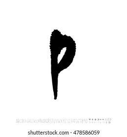 Alphabet & number / handwriting - vector