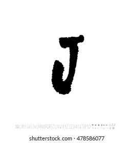 Alphabet & number / handwriting - vector