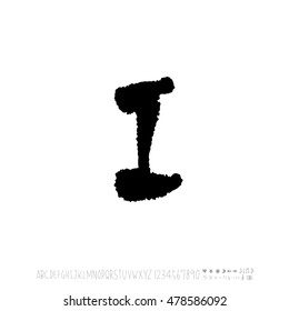 Alphabet & number / handwriting - vector