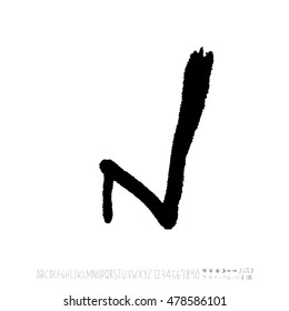 Alphabet & number / handwriting - vector