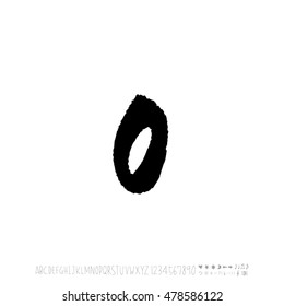 Alphabet & number / handwriting - vector