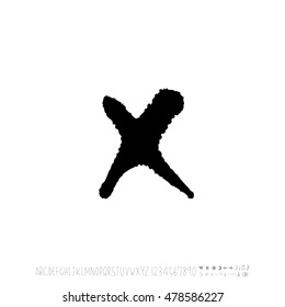 Alphabet & number / handwriting - vector