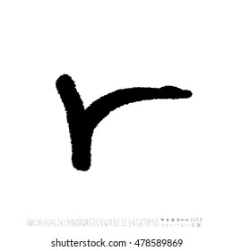Alphabet & number / handwriting - vector