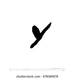 Alphabet & number / handwriting - vector
