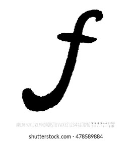 Alphabet & number / handwriting - vector