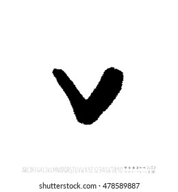 Alphabet & number / handwriting - vector
