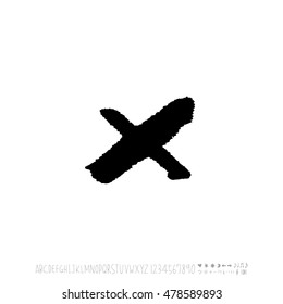 Alphabet & number / handwriting - vector