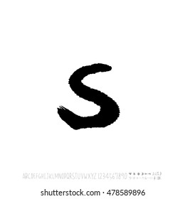 Alphabet & number / handwriting - vector