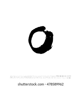 Alphabet & number / handwriting - vector