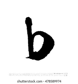 Alphabet & number / handwriting - vector