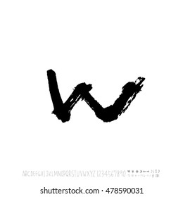 Alphabet & number / handwriting - vector