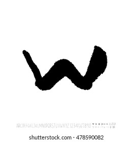 Alphabet & number / handwriting - vector