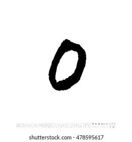 Alphabet & number / handwriting - vector