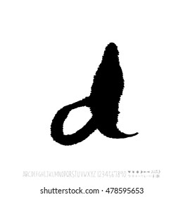 Alphabet & number / handwriting - vector