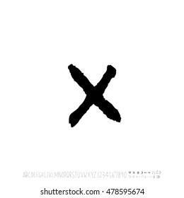 Alphabet & number / handwriting - vector