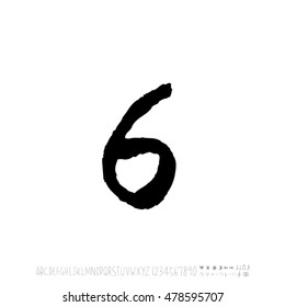 Alphabet & number / handwriting - vector