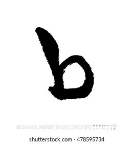 Alphabet & number / handwriting - vector