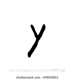 Alphabet & number / handwriting - vector