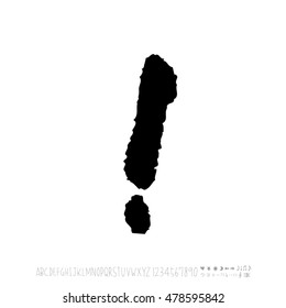 Alphabet & number / handwriting - vector